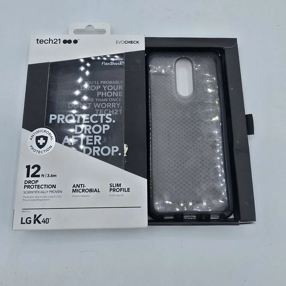 Tech 21 Evo Check Series Gel Case for LG K40 - Smokey Black